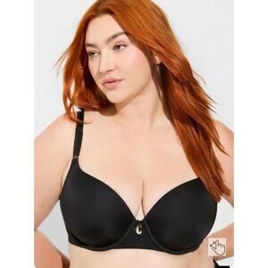 NWT TORRID Black T-Shirt‎ Lightly Lined Smooth 360° Back Smoothing Bra 50D